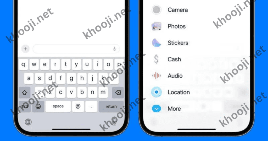 iOS 17 New chat Features including new design and option.